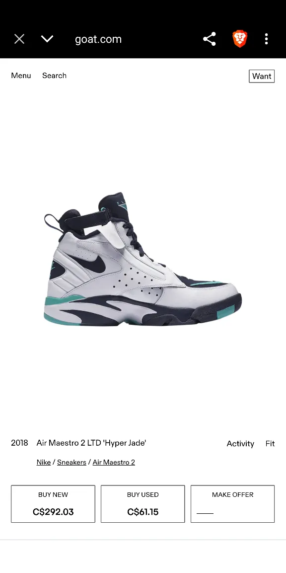 Nike Air Maestro 2 LTD 'Hyper Jade' thumbnail