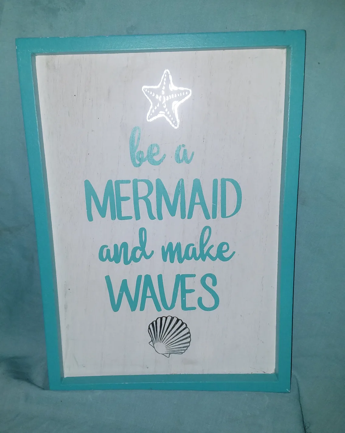 2 Vintage Look Wooden Nautical Themed Mermaid Signs image indicator(2)
