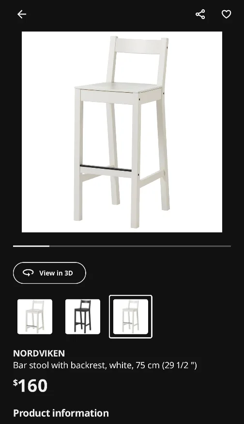 Moving sale - Ikea White Bar Table with 4 Chairs image indicator(2)