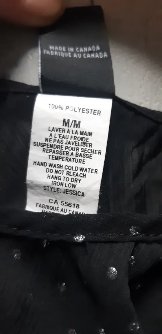 T&M Collection Black Polka Dot Blouse - Size M image indicator(3)