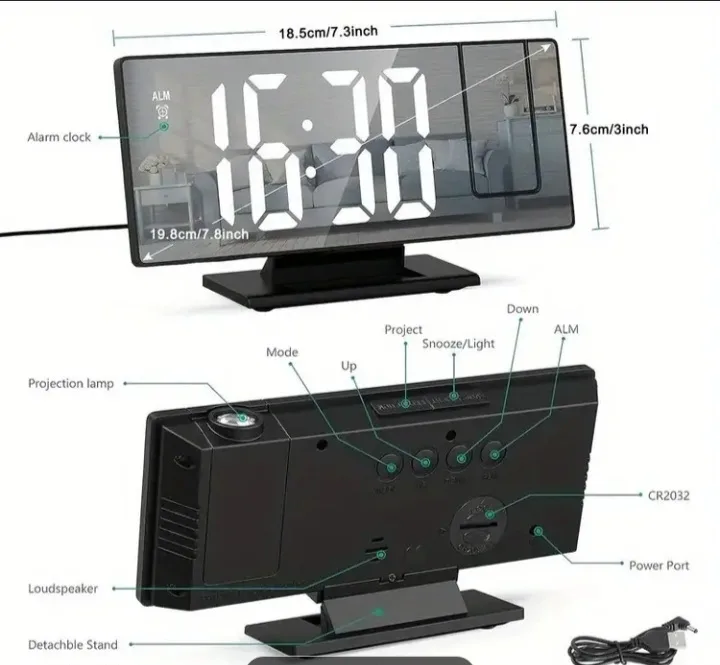 New Projection Alarm Clock - Digital LED image indicator(3)