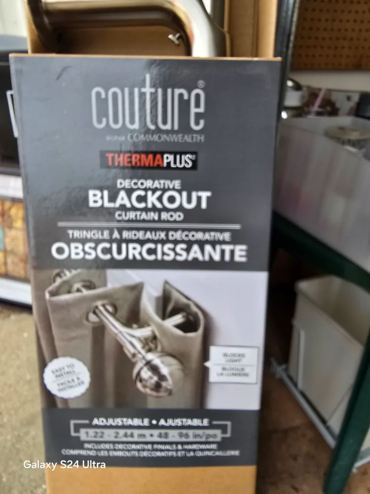 Couture ThermaPLUS Blackout Curtain Rod, Adjustable thumbnail