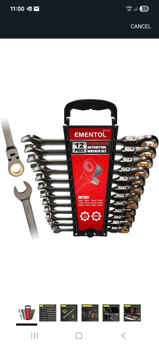 EMENTOL 12-Piece Ratcheting Wrench Set thumbnail
