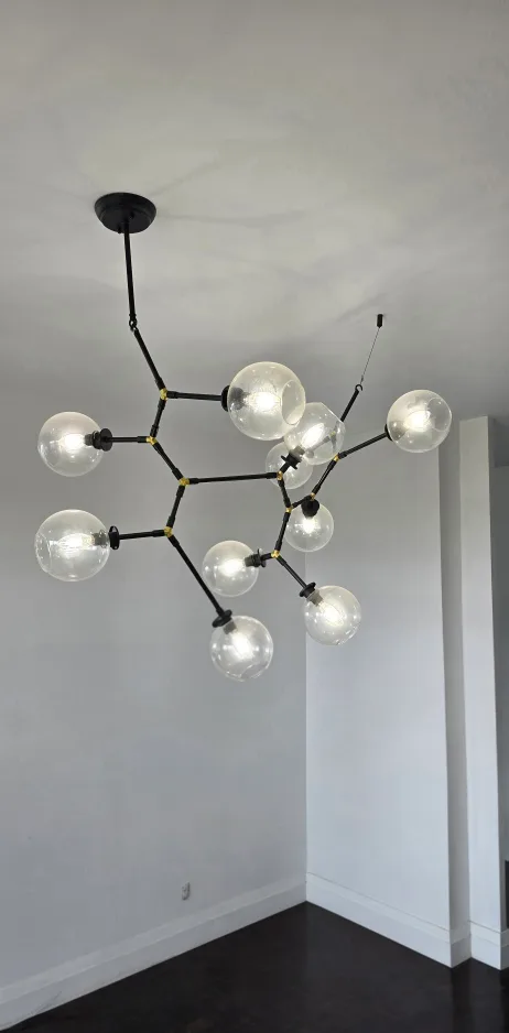 Modern Black Sputnik Chandelier image indicator(3)