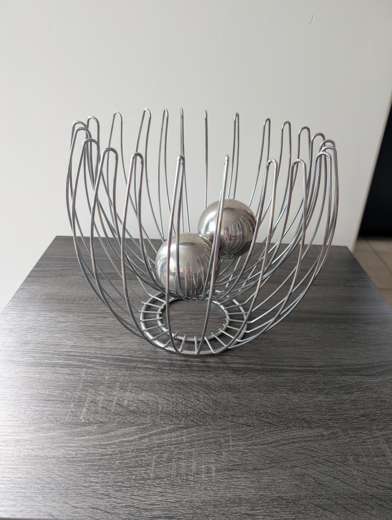 Silver Metal Fruit Basket - photo 2