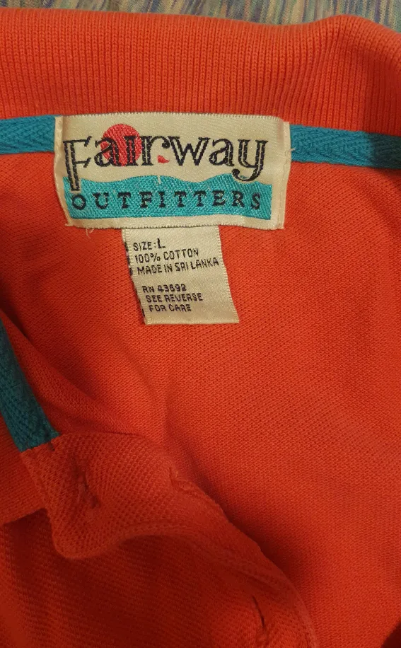 Fairway Outfitters Coral Polo Shirt - Size L (0357) image indicator(4)