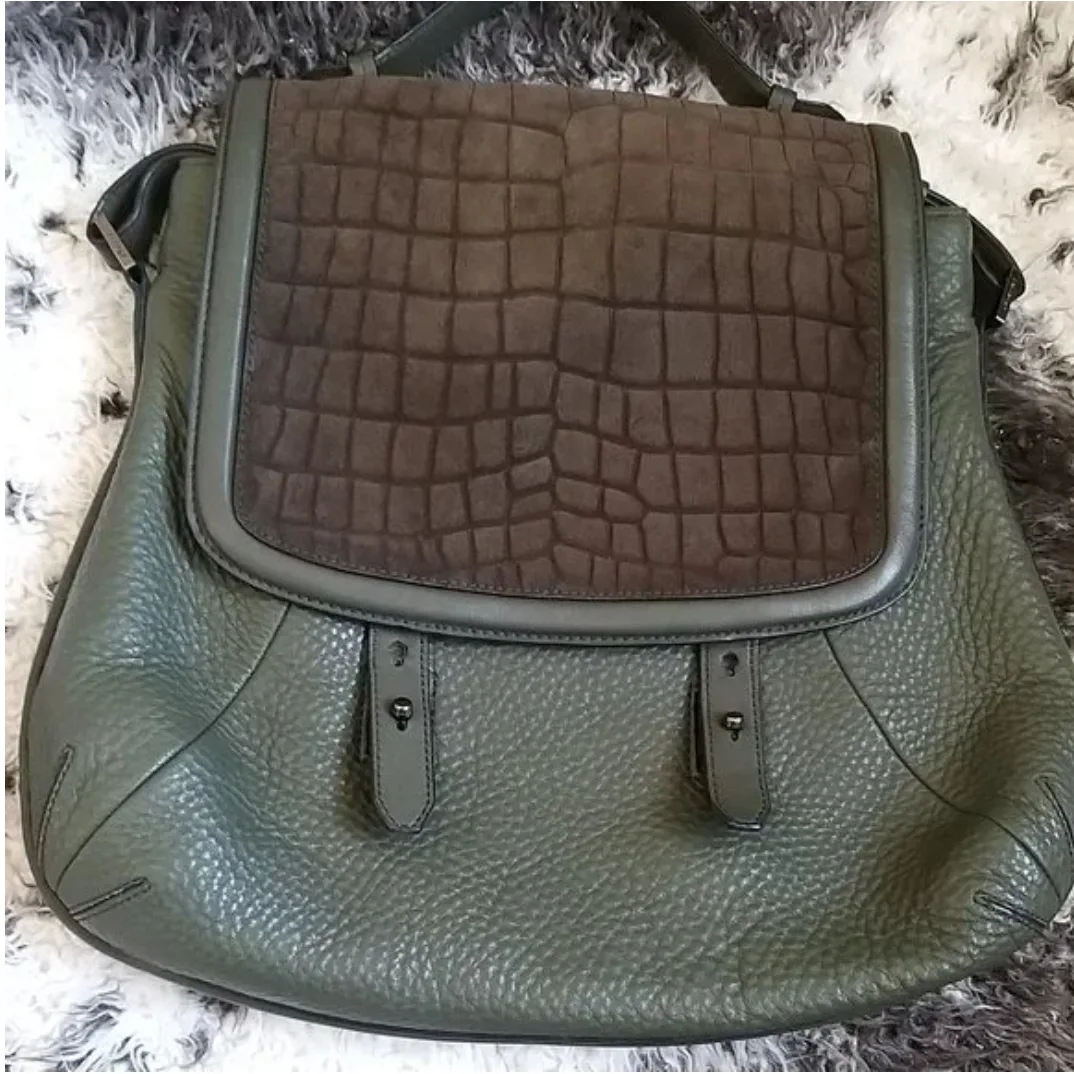 Mackage Olive Green Leather Satchel thumbnail