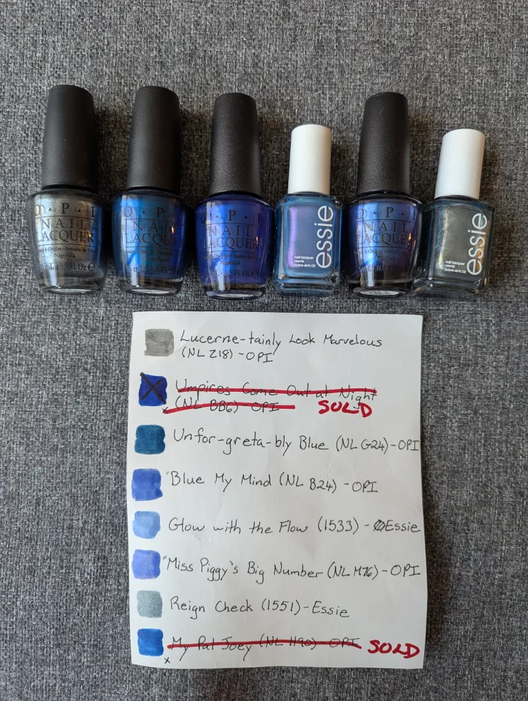 Nail Polish $5 each or $20 for 5 (Blues) image indicator(7)