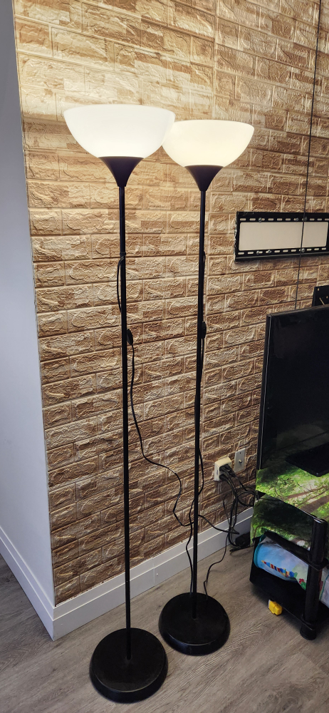 Two Floor Lamps with Uplight