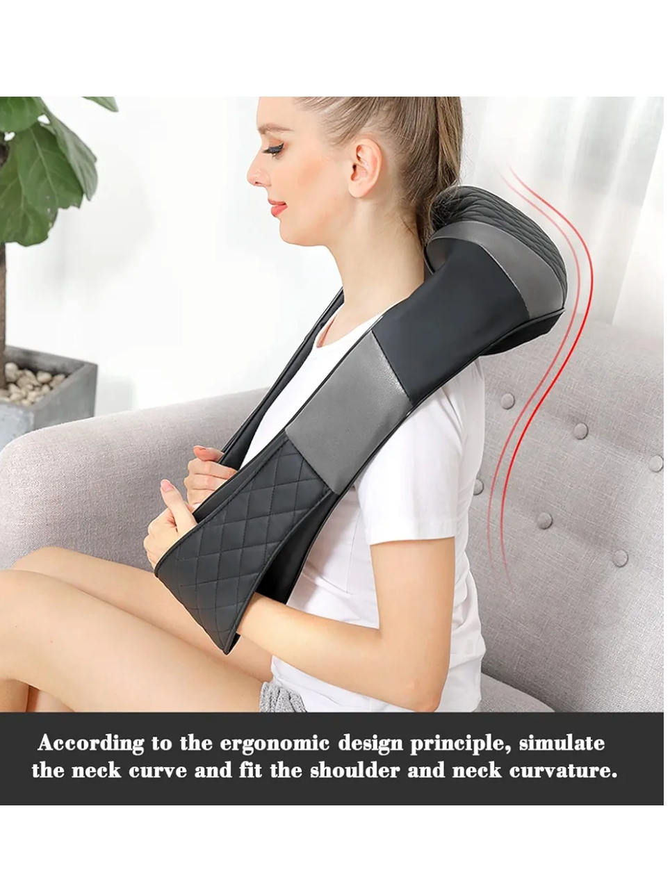 Neck Massager with Heat, Shiatsu Back Neck and Shoulder Massager - photo 5