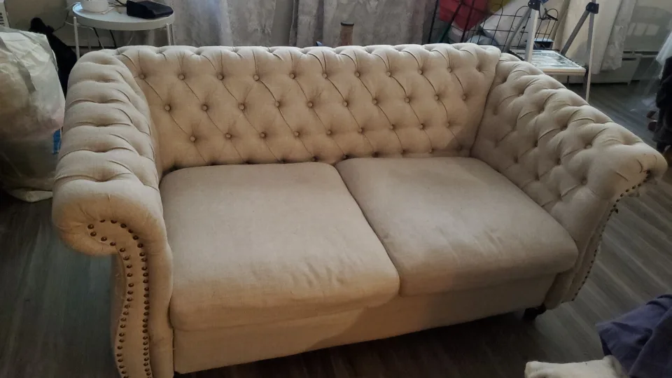 Beige Loveseat Sofa thumbnail