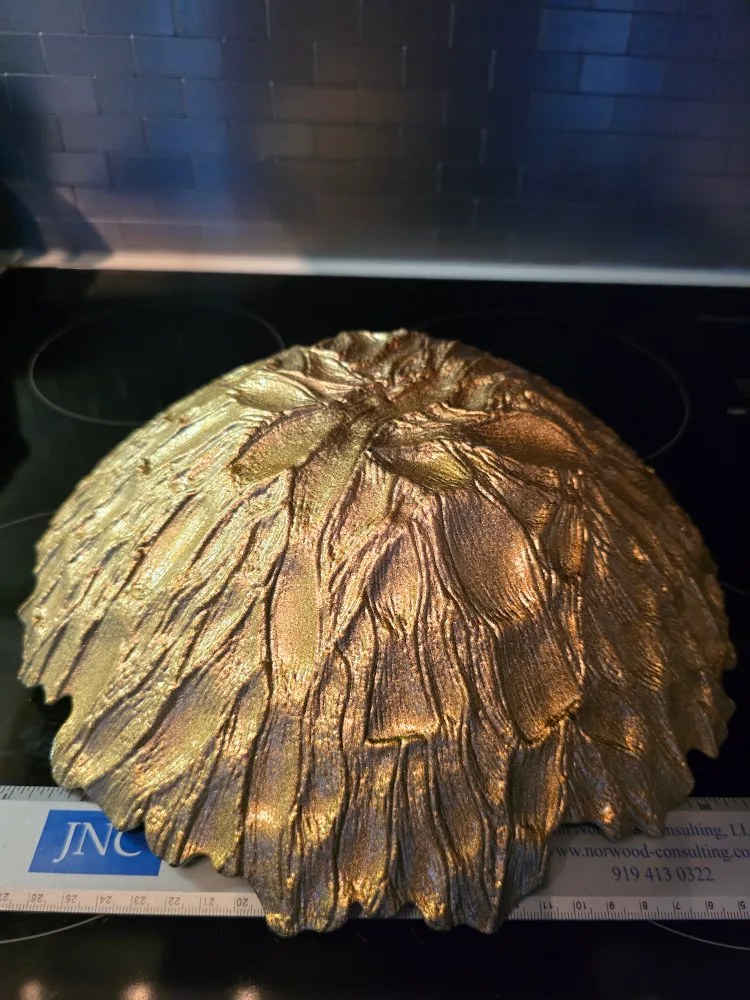 Decorative Green & Gold Leaf Bowl image indicator(3)