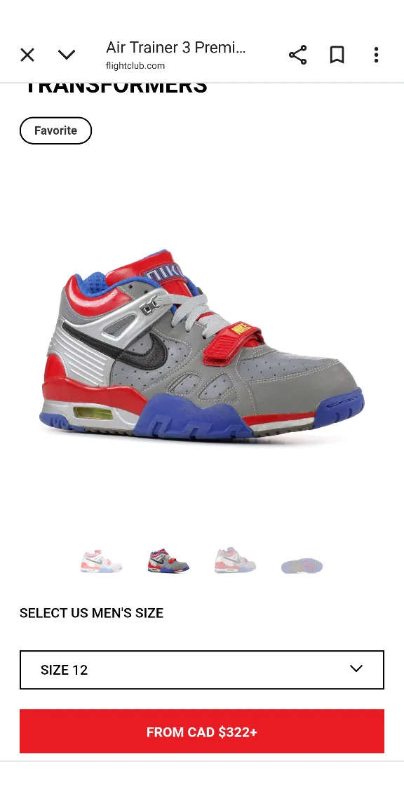Rare Nike Air Trainer III Premium 'TRANSFORMERS' 10.5 thumbnail