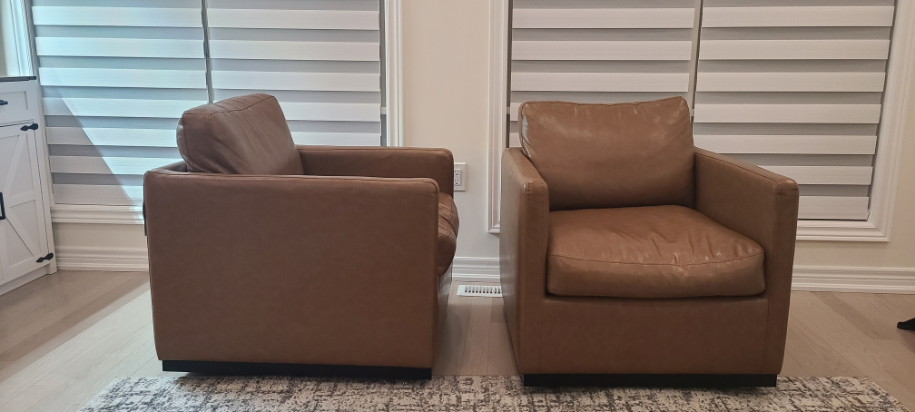 Leather Armchairs Portman swivel - Set of 2 - photo 3
