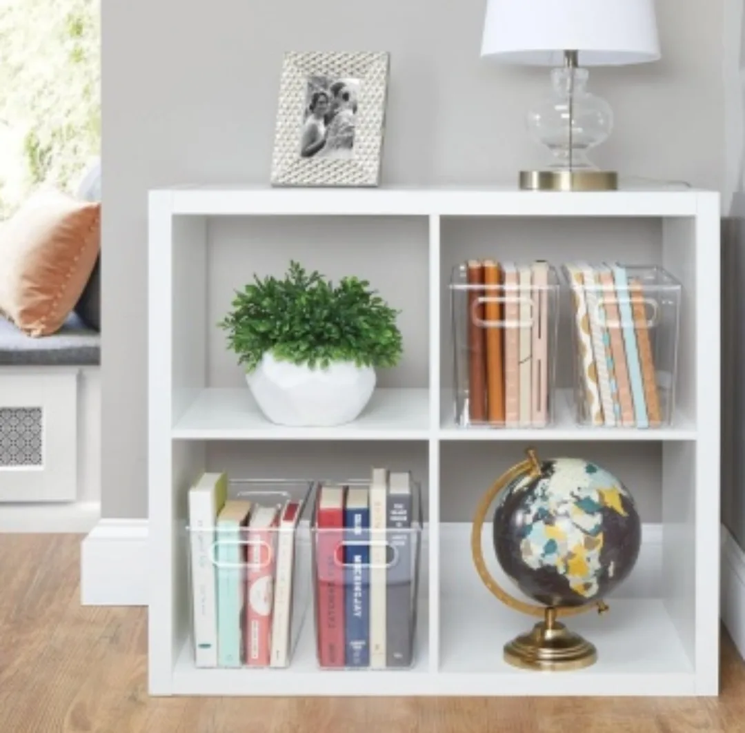 4pk mDesign Clear Plastic Storage Bin image indicator(2)