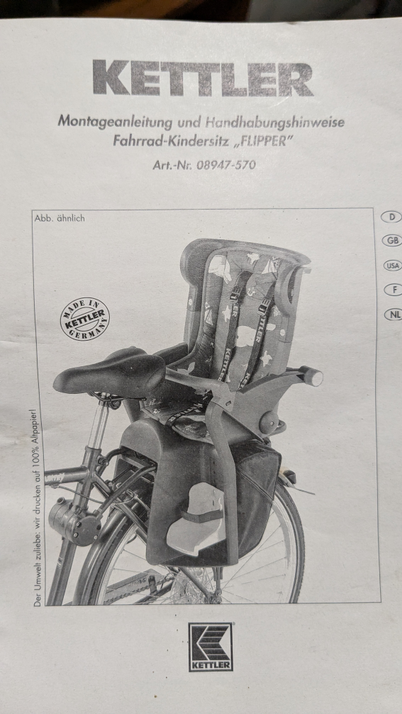 Kettler Child Bike Seat - photo 2