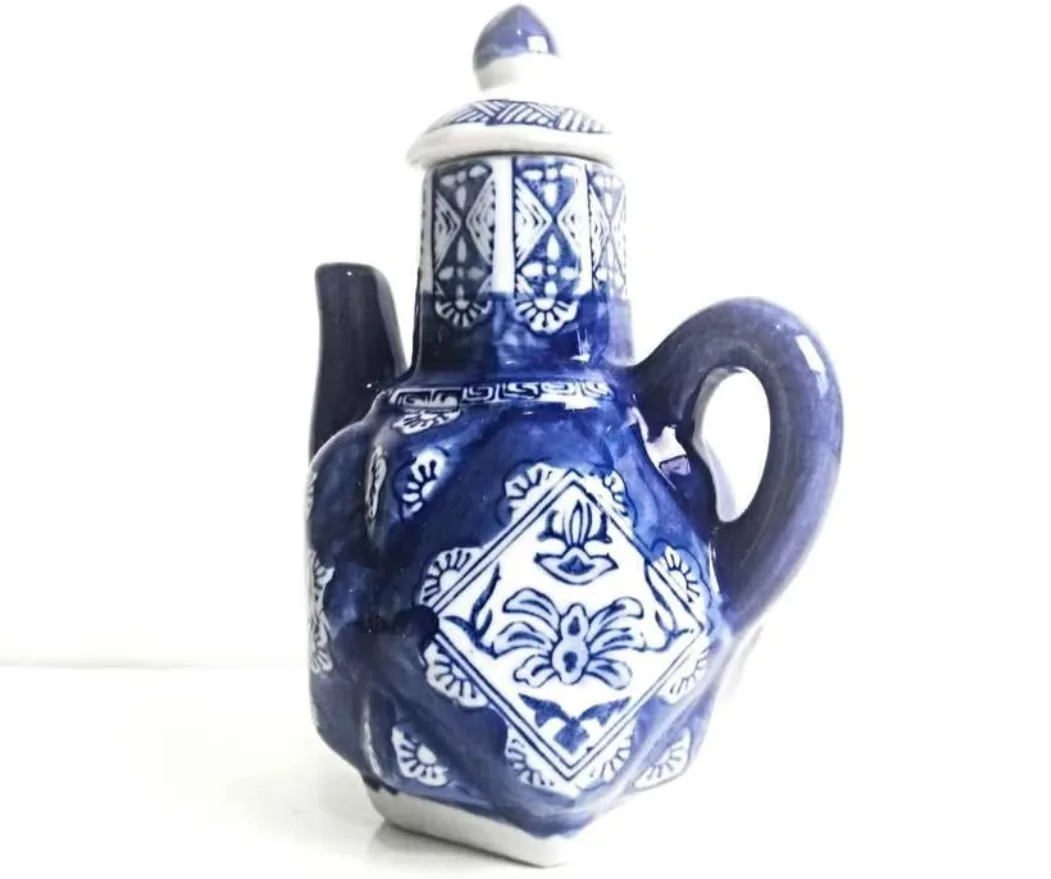 Teapot ~ Decorative Blue & White Ceramic Teapot ~ DécorKitchen image indicator(8)