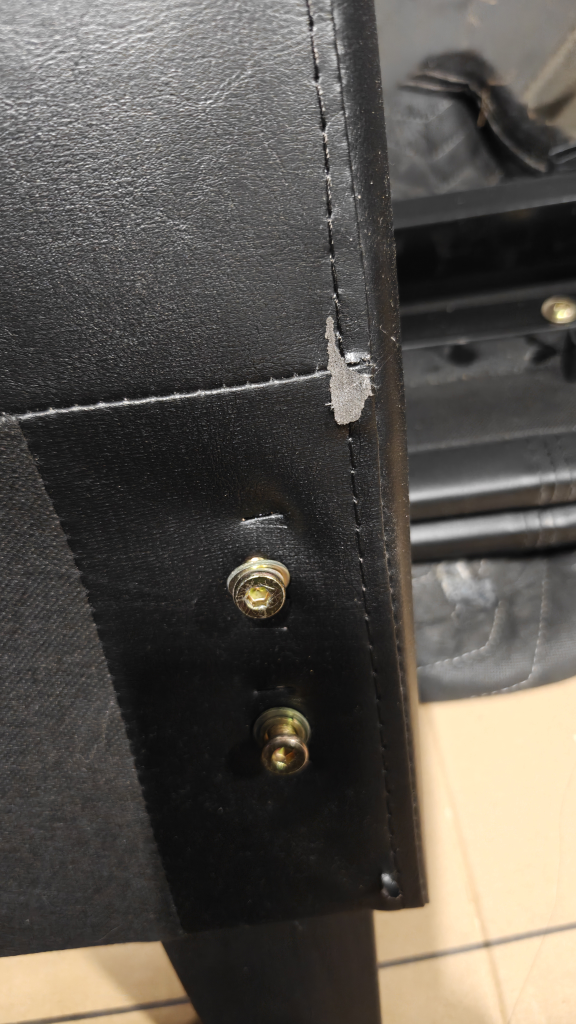 Black Faux Leather Bed Frame (Double/Full) - photo 3