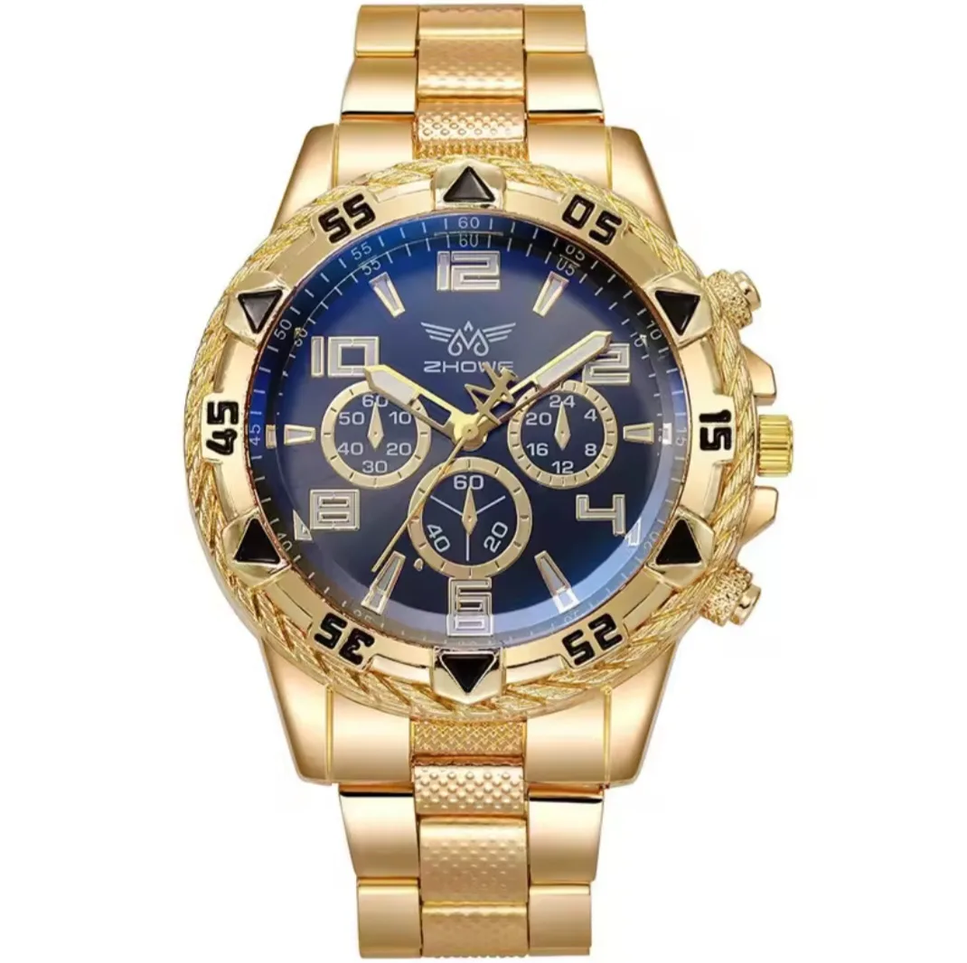 ZHOWE Gold & Blue Chronograph Watch thumbnail