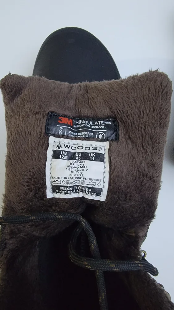 Woods McCoy Men's Insulated Winter Boot, Size 12, 3M Thinsulate image indicator(8)