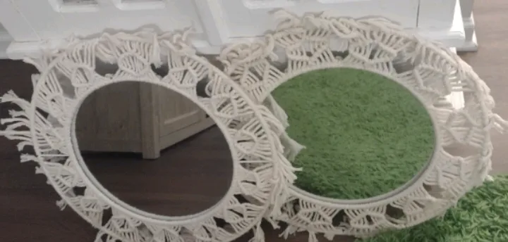Macrame Wall Mirror Set thumbnail