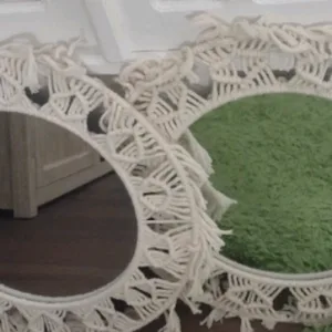 Macrame Wall Mirror Set