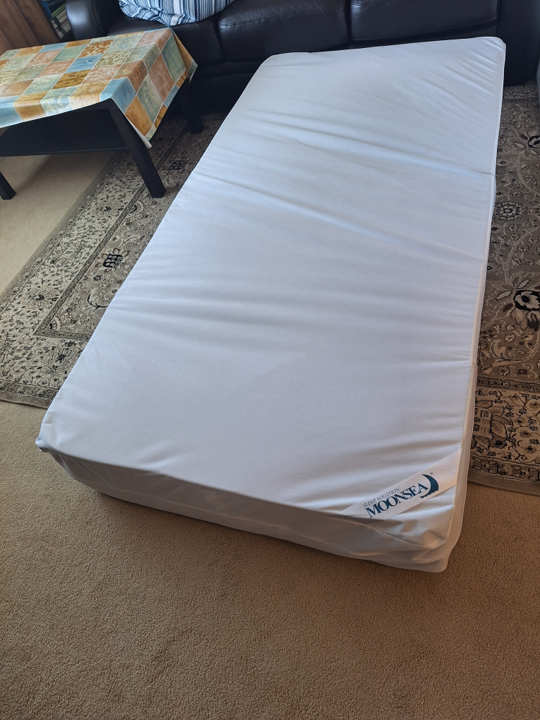 Wood Bed Frame with Nightstand & Moonsea Mattress - photo 3