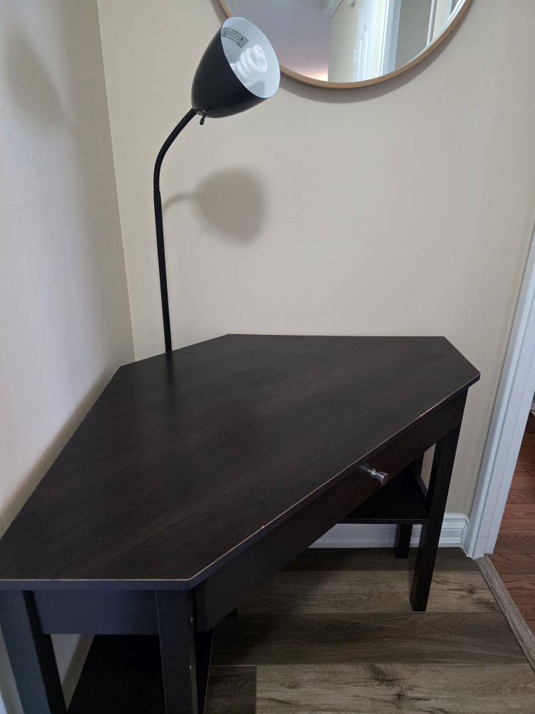 Corner Desk - Dark Brown - photo 3