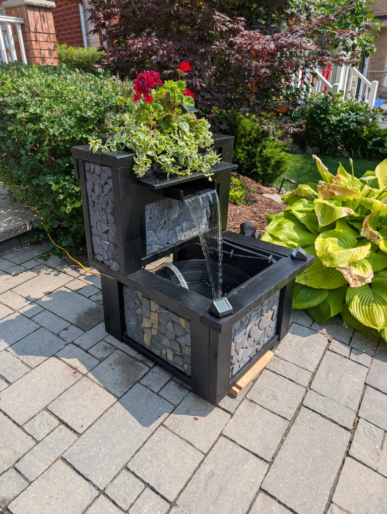 Outdoor Water Fountain with Planter image indicator(3)