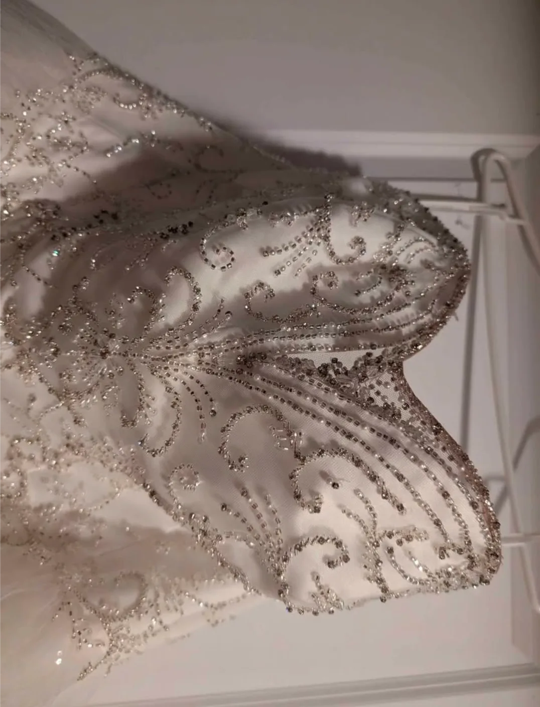 Tulle ball gown sparkly David's bridal wedding dress image indicator(5)