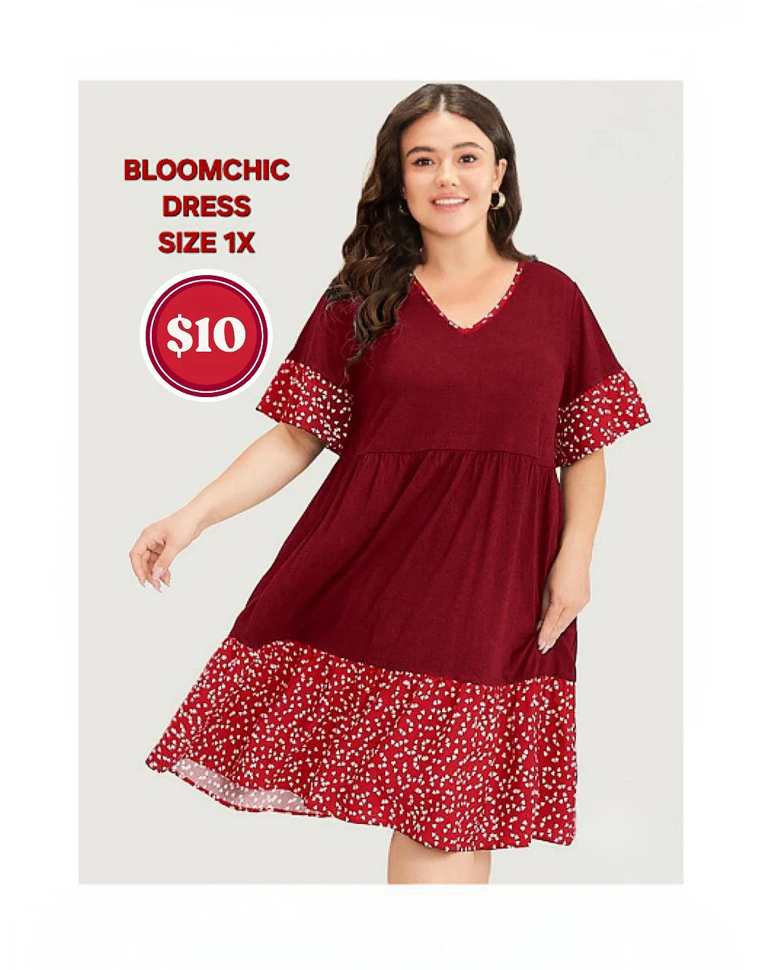 Bloomchic Red Swing Dress  - LIKE NEW! thumbnail