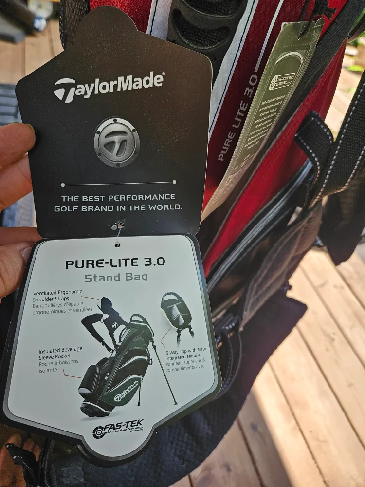 Taylor Made Pure-Lite 3.0 Golf Stand Bag - Never Used thumbnail