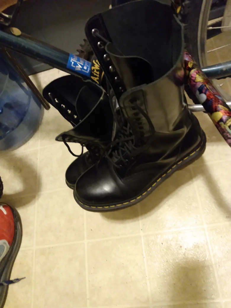 Dr. Martens Black Leather Boots thumbnail