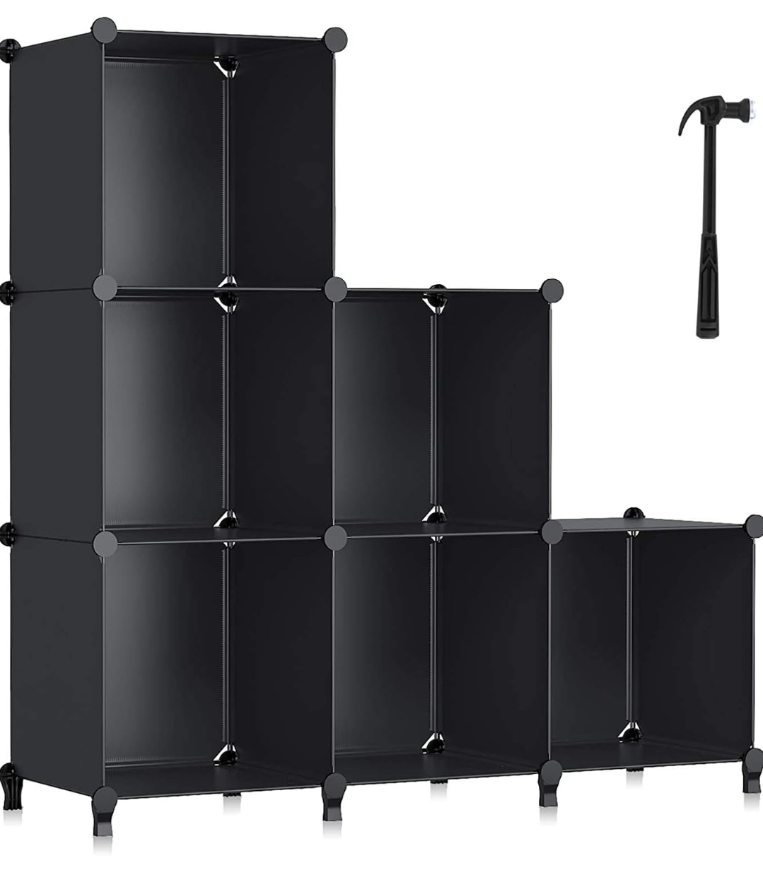 Black Modular 6 Cube Storage Organizer