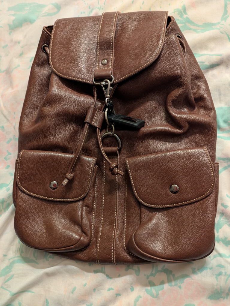 Brown Leather Backpack