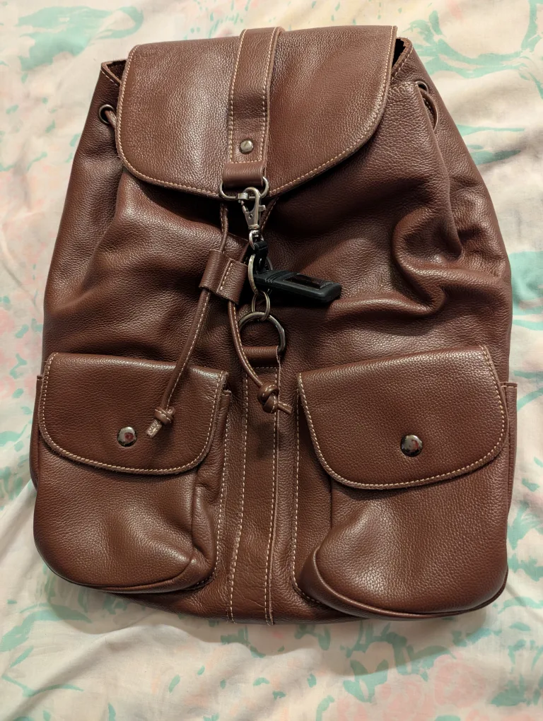 Brown Leather Backpack thumbnail