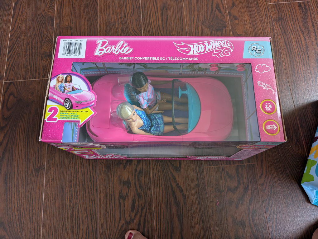 New Barbie Hot Wheels RC Convertible Car