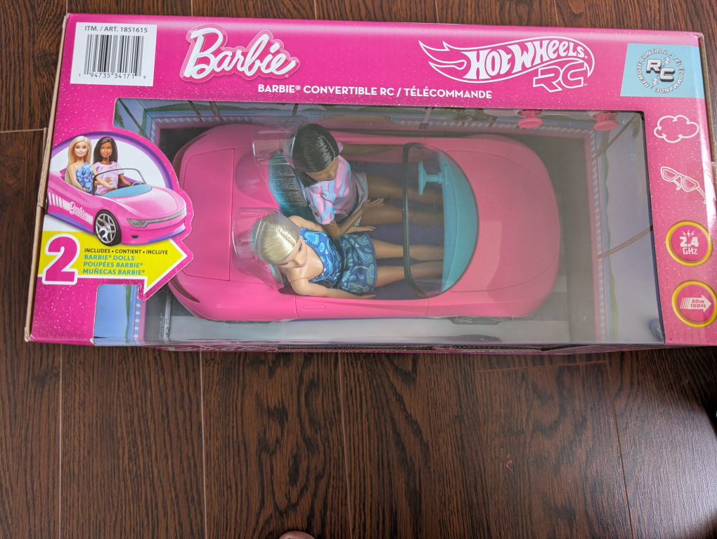 New Barbie Hot Wheels RC Convertible Car - photo 3
