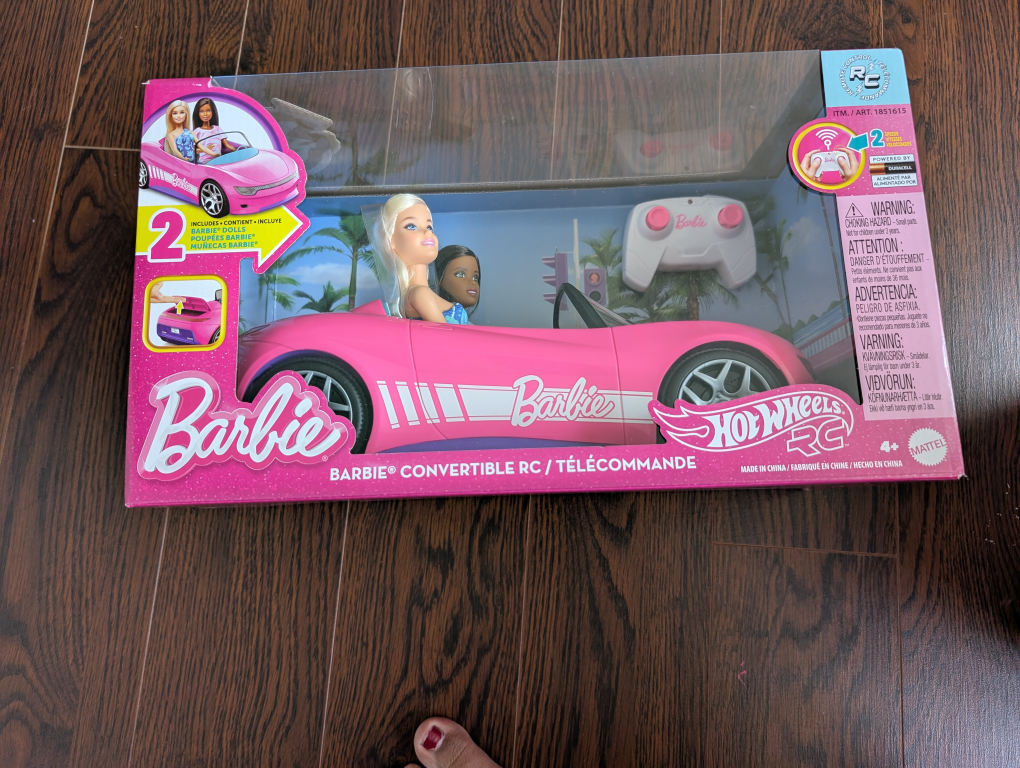 New Barbie Hot Wheels RC Convertible Car - photo 5