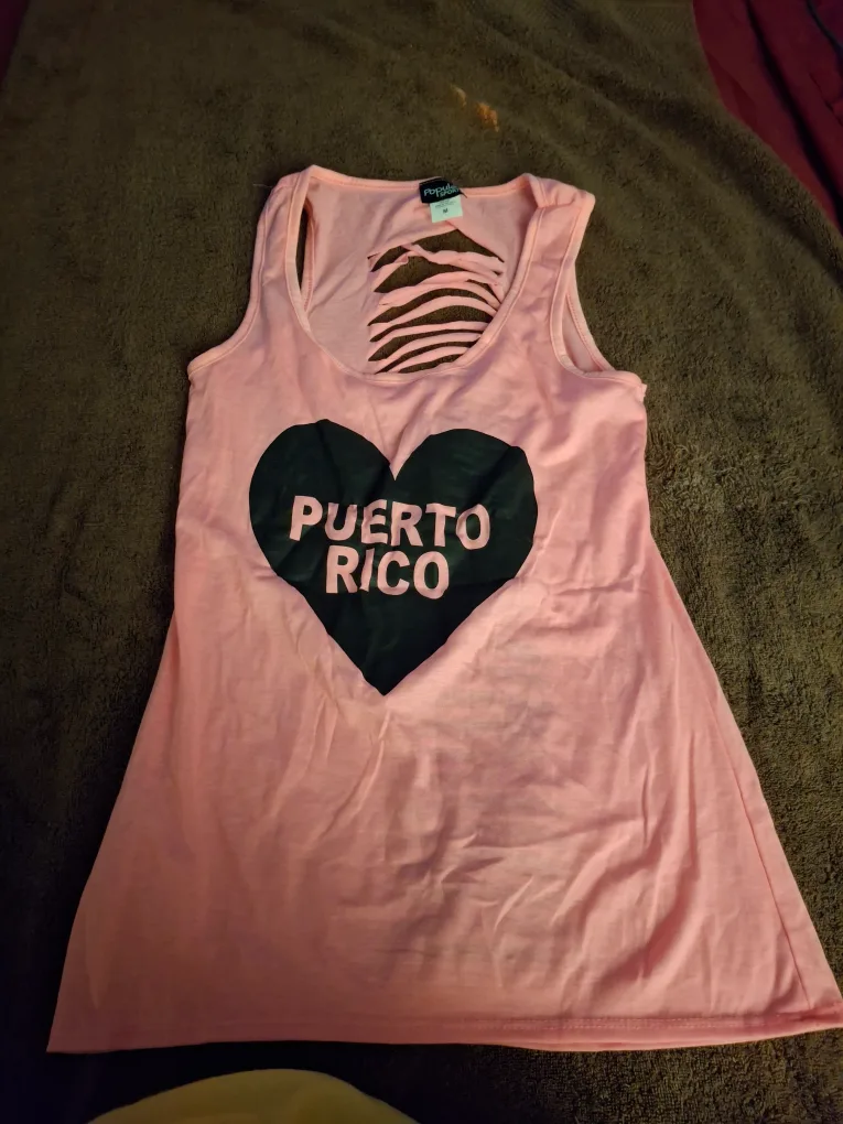 Popstar Pink Puerto Rico Tank Top - Size M thumbnail