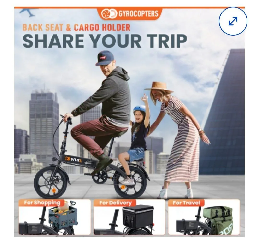 WHIZ Foldable Electric Bike - Like New! image indicator(2)