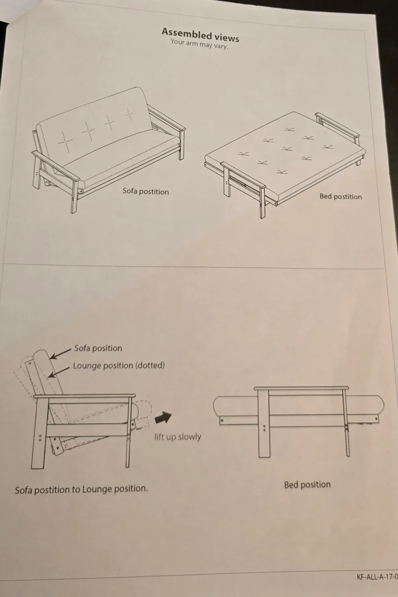 Aspen Futon - Blue image indicator(3)