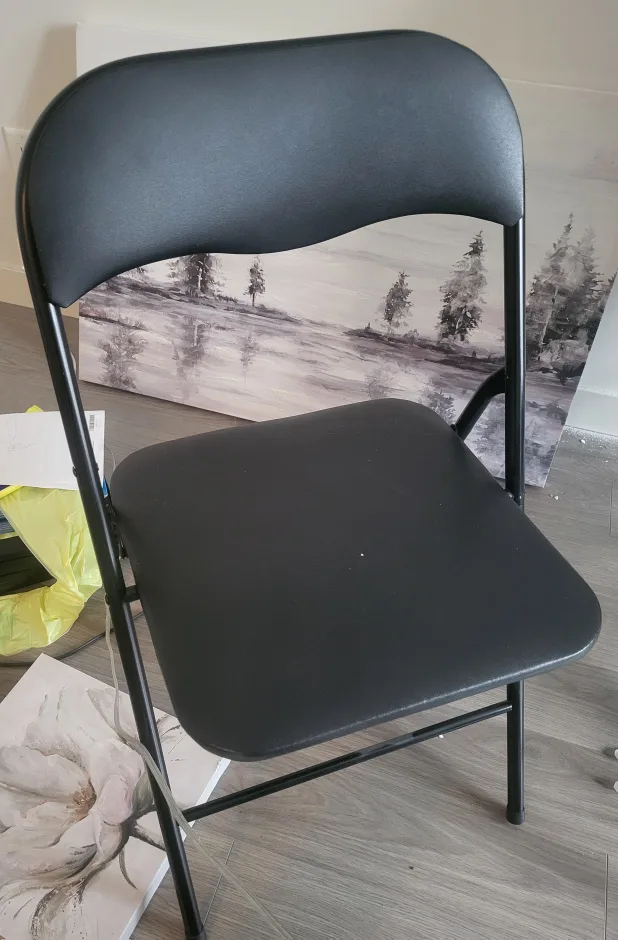 Set of 2 Black Folding Chairs thumbnail