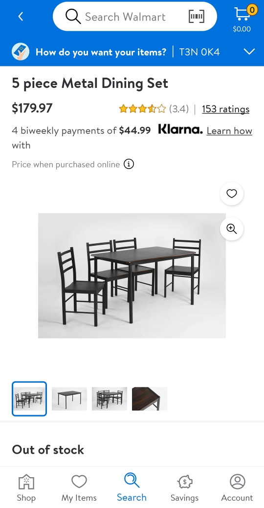 Dining Table Set with 4 Chairs - Black - photo 2