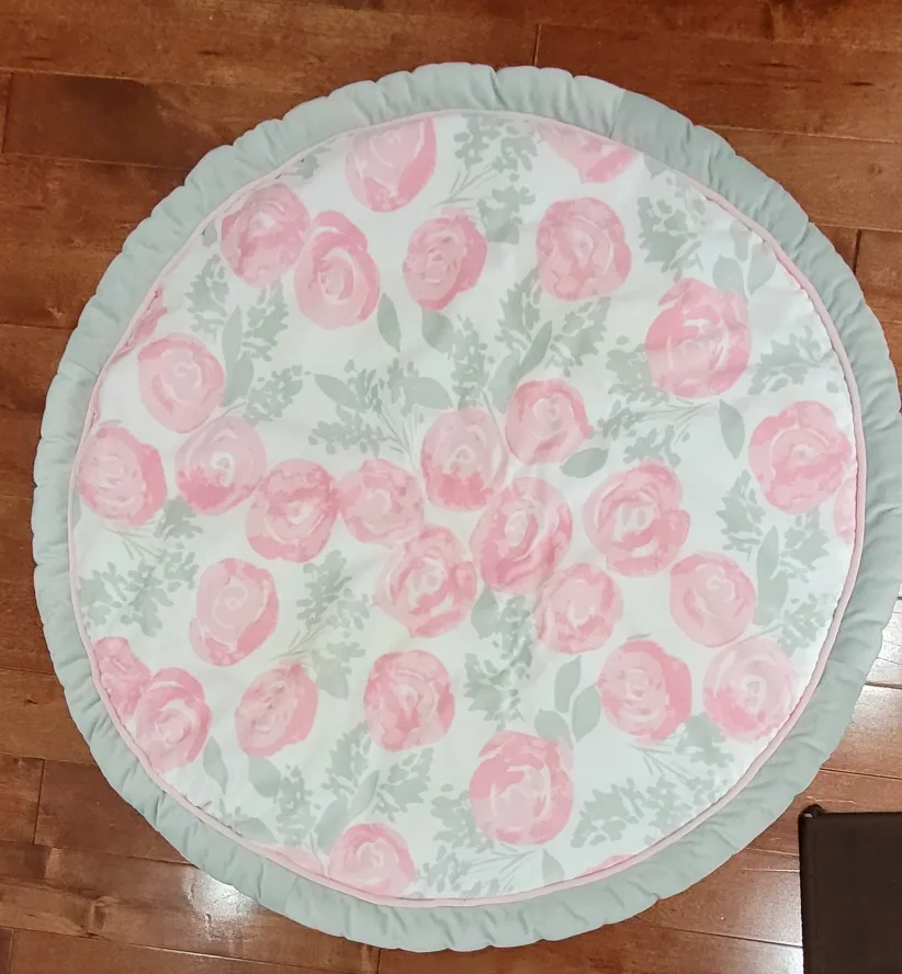 Round Baby 2 sided  Play Mat - Floral Pattern thumbnail