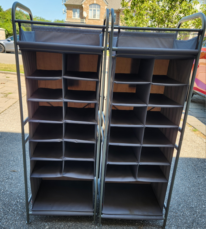 2 Neatfreak Vertical Cubby Shoe Organizer& 1Hanging Organizer