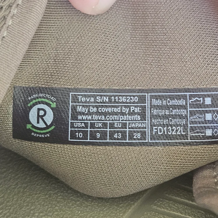 Teva Men's Hurricane Verge Slide Olive Sandals Size 10 image indicator(3)