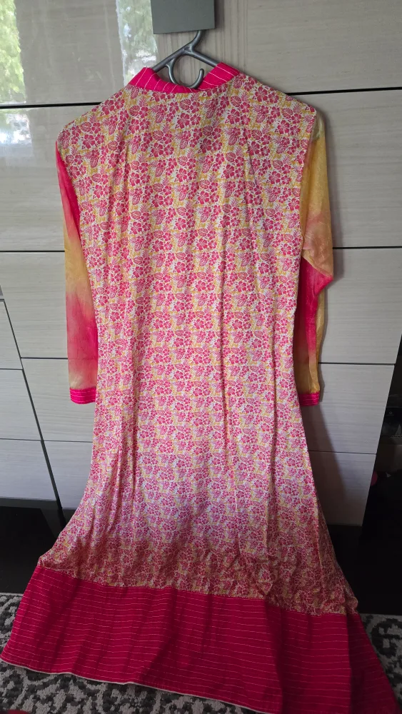 Pink & Yellow Floral Dress image indicator(2)