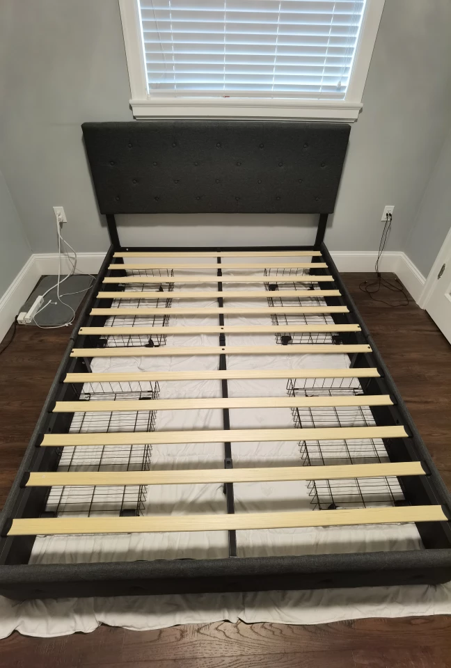 Upholstered Storage Bed and Kingsdown Mattress - Queen Size - photo 4