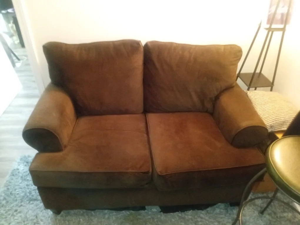 Brown Loveseat Sofa thumbnail